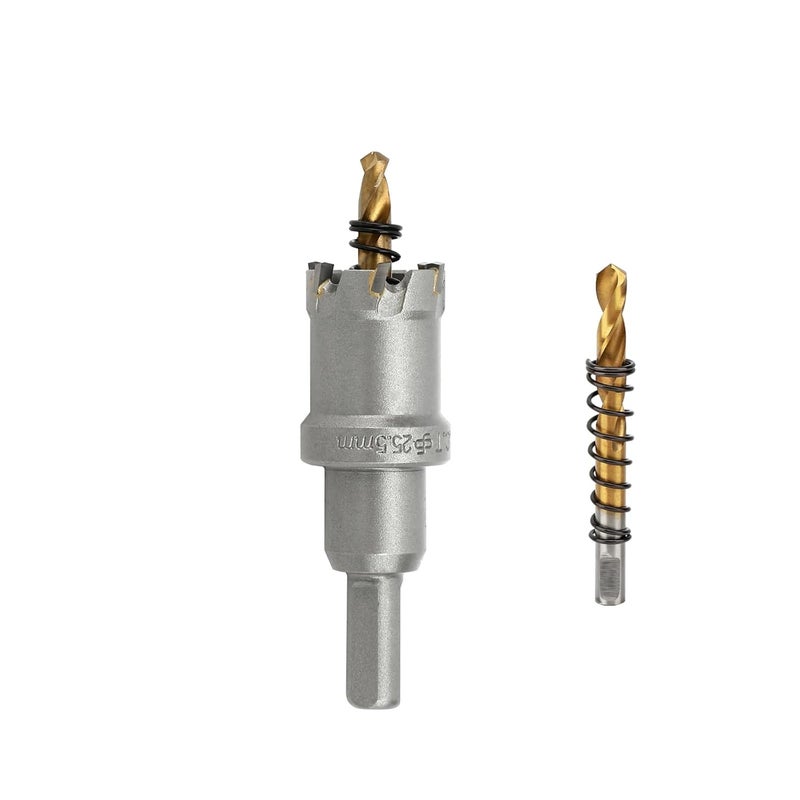 dashap 1''(25.5mm) TCT Hole Saw Kit,Tungsten Carbide Hole Saw Drill Bit with Titanium-Plated Pilot Drill bit for Hard Metal,Alloy,Aluminum,Stainless Steel,Plastic,Iron - Image 1
